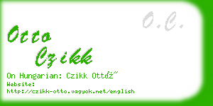 otto czikk business card